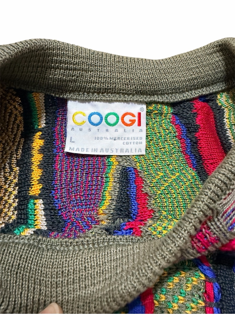 Vintage COOGI Crewneck Sweater Large Men's Multicolor Y2K Streetwear - Picture 9 of 12